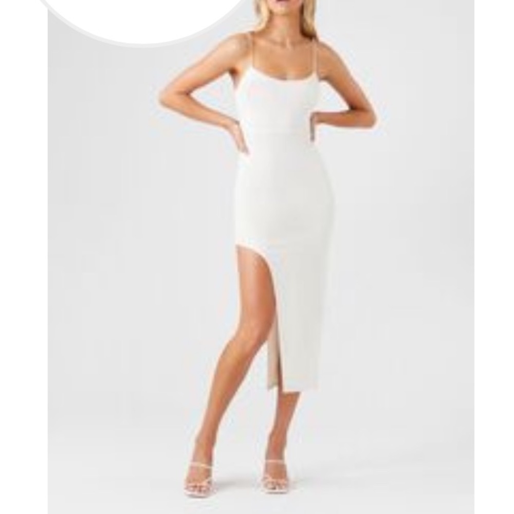 Cutout Slit Cami Midi Dress
